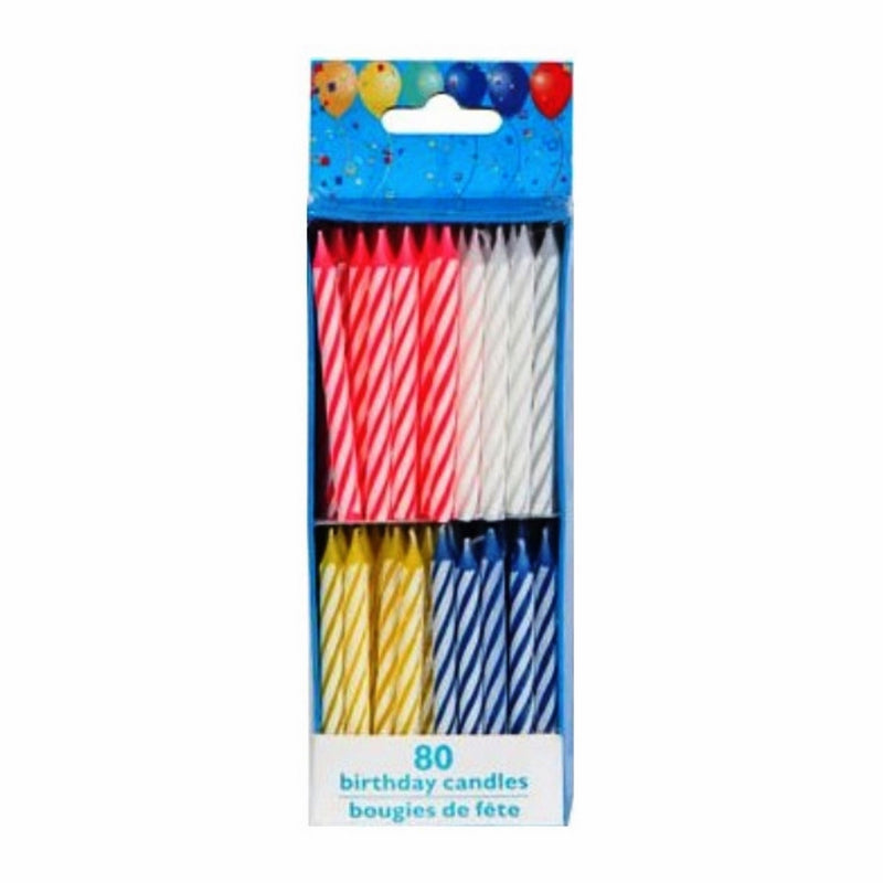 Birthday Candles, 60 Count, Spiral Brights