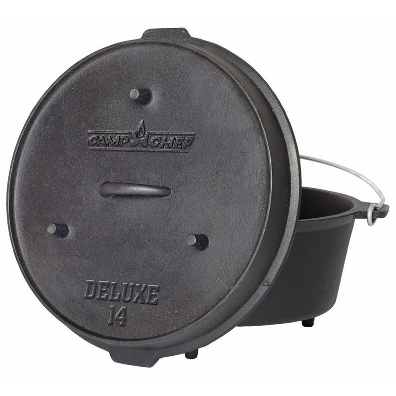 Camp Chef DO-14 Pre-Seasoned Deluxe 12-Quart 14" Dutch Oven with Lid