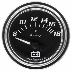 Equus 7268 2" Voltmeter, Chrome with Black Dial