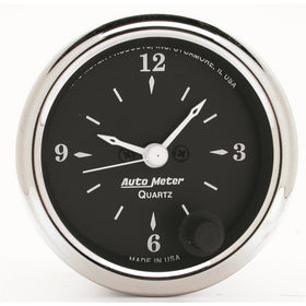 Auto Meter 1785 Old Tyme Black Clock