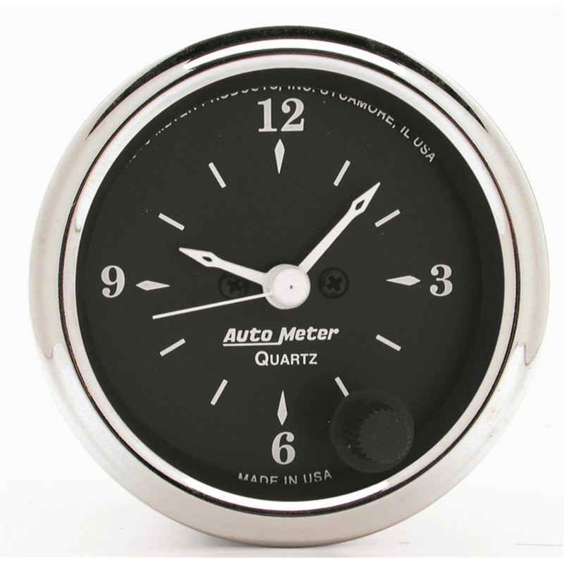 Auto Meter 1785 Old Tyme Black Clock