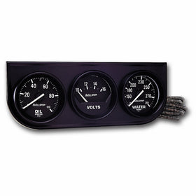 Auto Meter 2397 Autogage Black Console Oil/Volt/Water Gauge