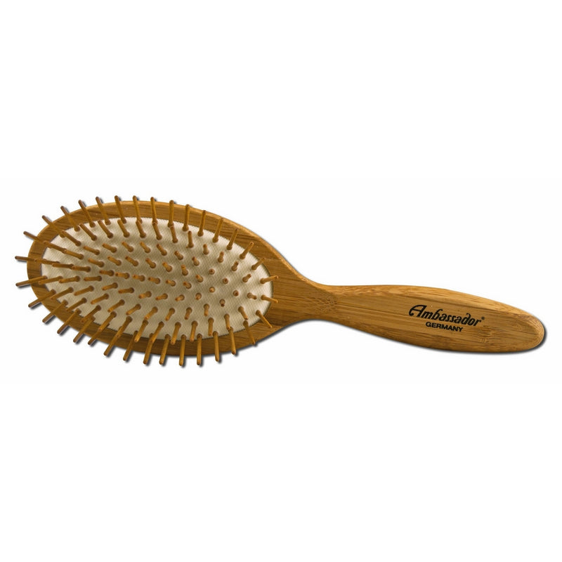 Ambassador Hairbrush, Ashwood Large Oval, Wood Pins, 1 Hairbrush