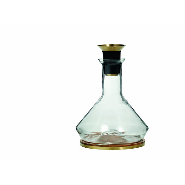 RBT Decanter with Wood Coaster and Micro-Perforated Aerator