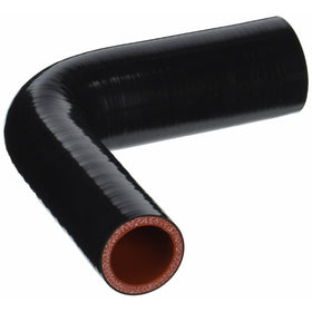 HPS HTSER90-125-175-BLK Silicone High Temperature 4-ply Reinforced 90 degree Elbow Reducer Coupler Hose, 75 PSI Maximum Pressure, 4" Leg Length on each side, 1-1/4" > 1-3/4" ID, Black