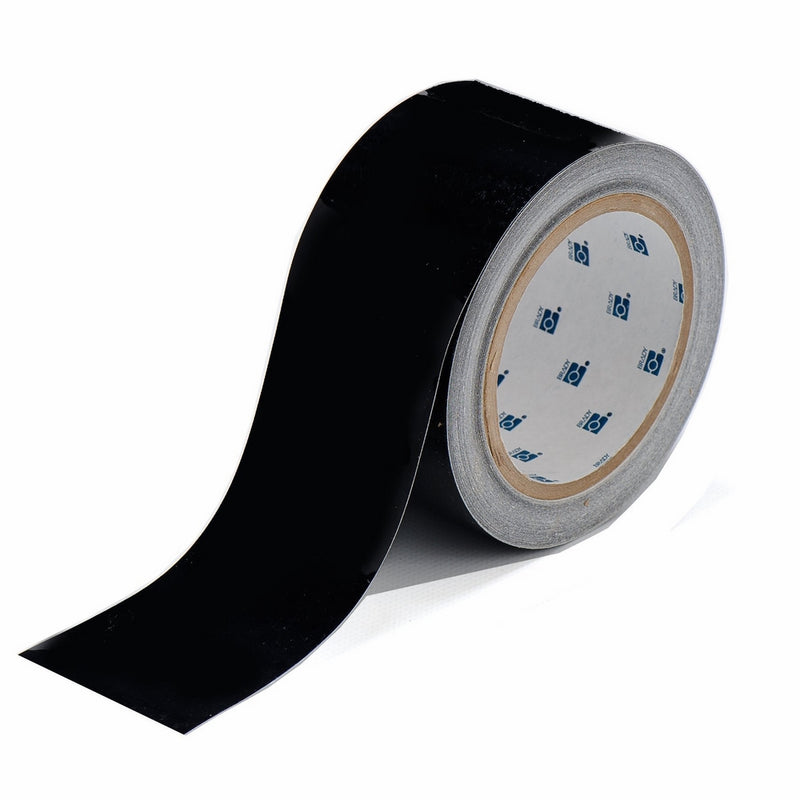 Brady ToughStripe Nonabrasive Floor Marking Tape, 100' Length, 2" Width, Black (Pack of 1 Roll)