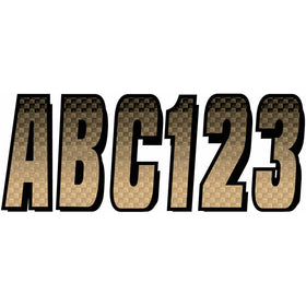 Hardline Products Series 300 Factory Matched 3-Inch Boat & PWC Registration Number Kit, Brown/Black