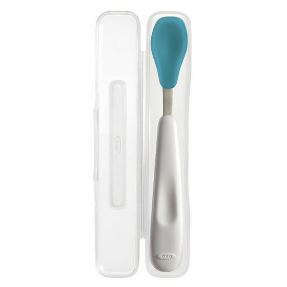 OXO Tot On-the-Go Feeding Spoon with Travel Case- Aqua