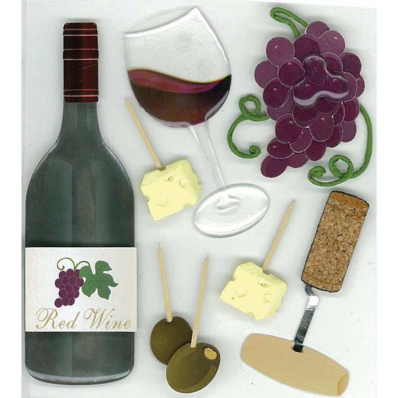 Jolee's Boutique Wine Tasting Dimensional Stickers