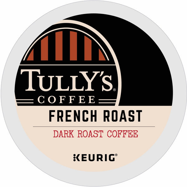 Tully's Coffee French Roast Keurig Single-Serve K-Cup Pods, Dark Roast Coffee, 72 Count (6 Boxes of 12 Pods) (Pack May Vary)