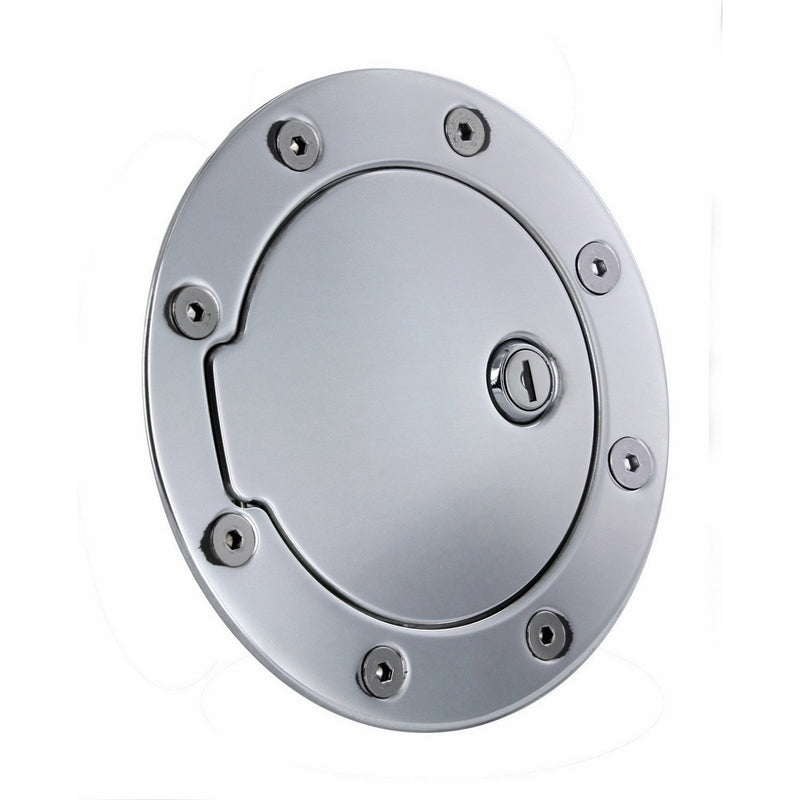 All Sales 6090PL Polished Billet Aluminum Locking Fuel Door