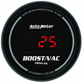 Auto Meter 6359 Sport Comp Digital 2-1/16" 30 In Hg.-Vac./30 PSI Digital Vacuum/Boost Gauge