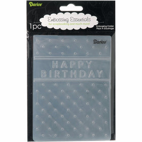 Darice Happy Birthday Embossing Folder, 4 .25-Inch by 5.75-Inch