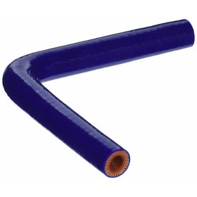 HPS HTSEC90-038-BLUE Silicone High Temperature 4-ply Reinforced 90 degree Elbow Coupler Hose, 100 PSI Maximum Pressure, 4" Leg Length on each side, 3/8" ID, Blue