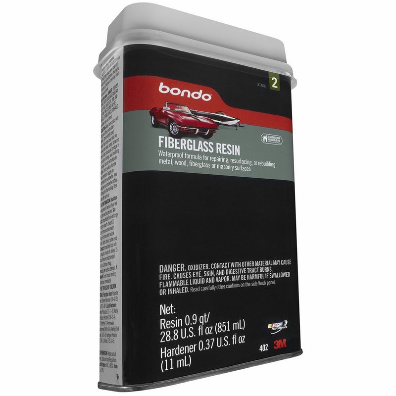 3M 402 Bondo Fiberglass Resin-851ml Hardener- 11ml