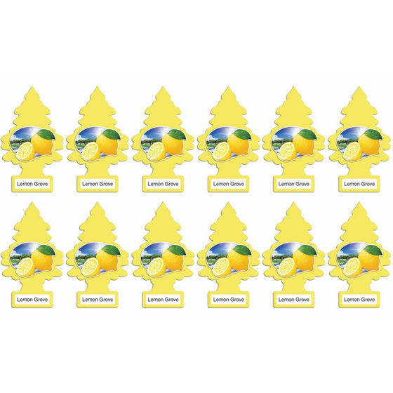 Little Trees Air Fresheners, Singles, Lemon Grove (Pack of 12)