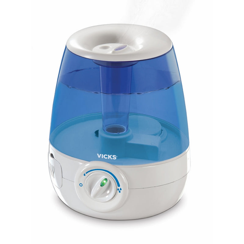Vicks Filter-Free Ultrasonic Visible Cool Mist Humidifier for Medium rooms, 1.2 Gallon With Auto Shut-Off, 30 Hours of Moisturized Air, Use With Menthol Scented Vicks VapoPads