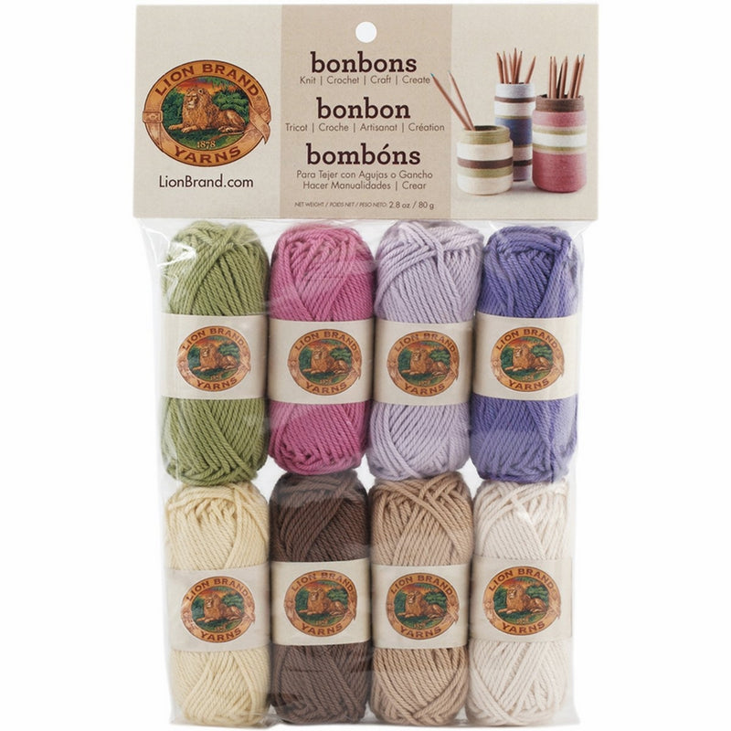 Lion Brand Yarn 601-640 Bonbons Yarn, Nature