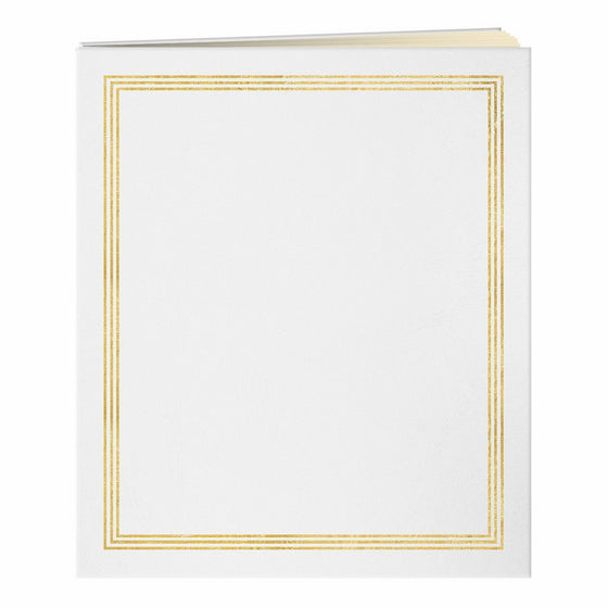 Pioneer Jumbo 11.75x14 Beige Page Scrapbook 100 Pages (50 Sheets), White