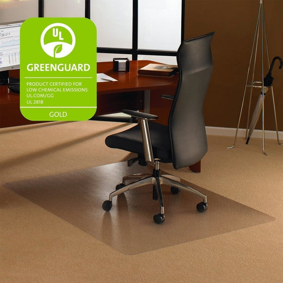 Floortex EC118927ER Cleartex Ultimat Chair Mat for High Pile Carpets, 35 x 47, Clear