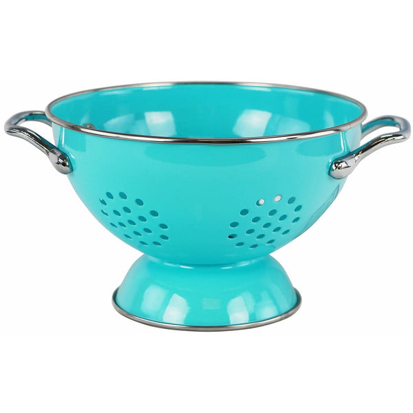 Calypso Basics by Reston Lloyd Powder Coated Enameled Colander, 1.5 Quart, Turquoise