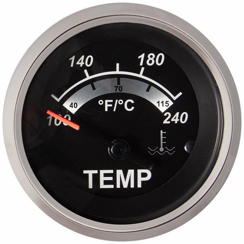Sierra International 67020P Sterling Electric Water Temperature Gauge, 2", Black