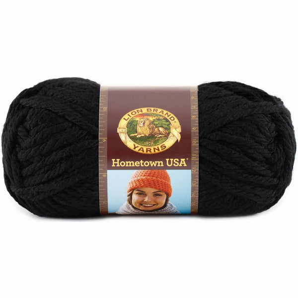 Lion Brand Yarn 135-153I Hometown USA Yarn, Oakland Black