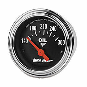 Auto Meter 2543 Traditional Chrome Electric Oil Temperature Gauge