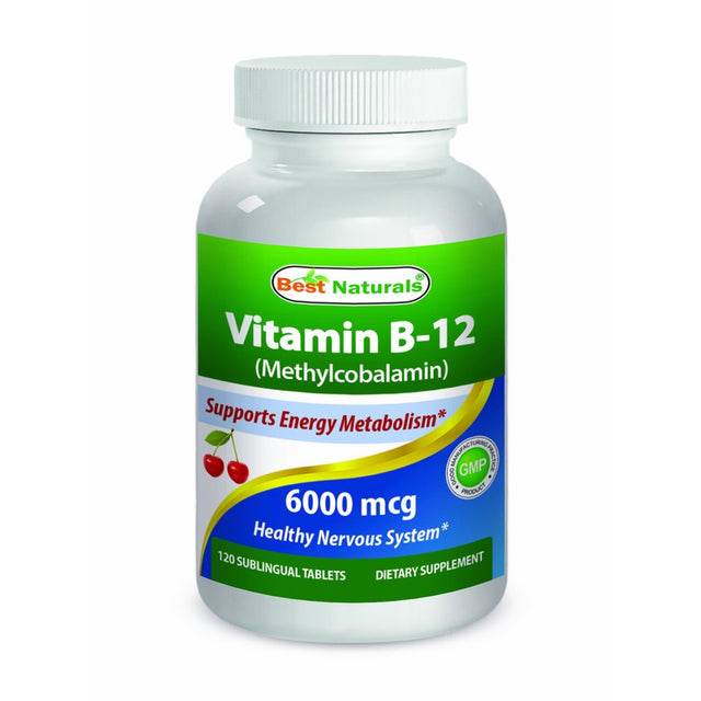 Best Naturals Vitamin B12 6000 mcg 120 Tablets