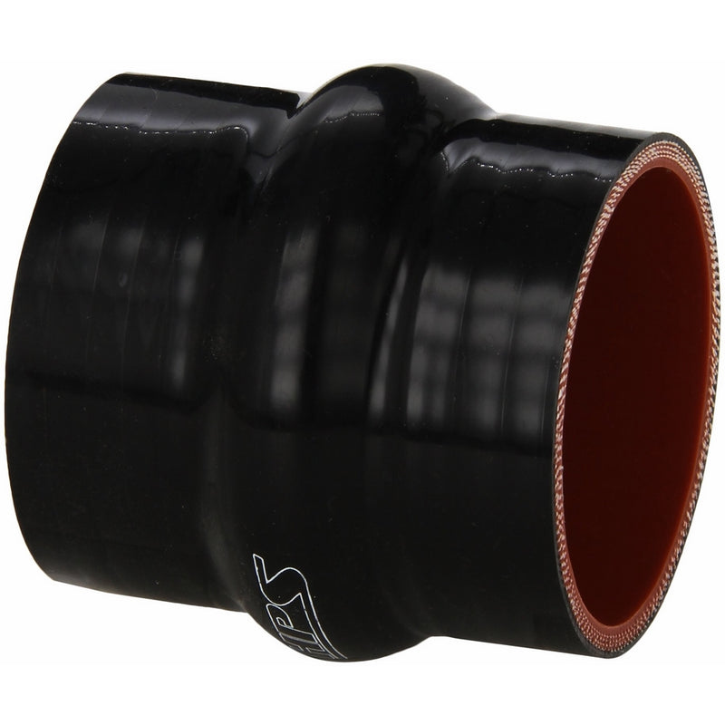 HPS HTSHC-250-BLK Silicone High Temperature 4-ply Reinforced Straight Hump Coupler Hose, 85 PSI Maximum Pressure, 3" Length, 2-1/2" ID, Black