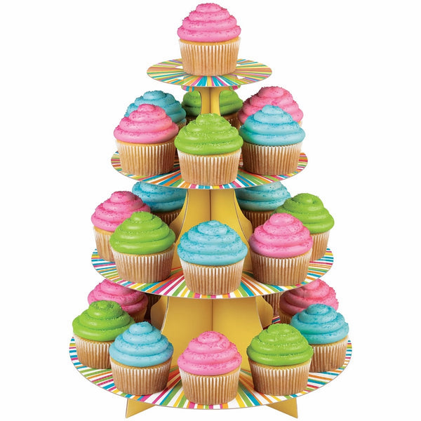 Wilton 1512-0726 Treat Stand Color Wheel Cupcake Stand