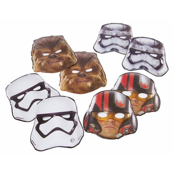 Amscan Star Wars Episode VII Masks, 8 Count, Party Supplies Novelty