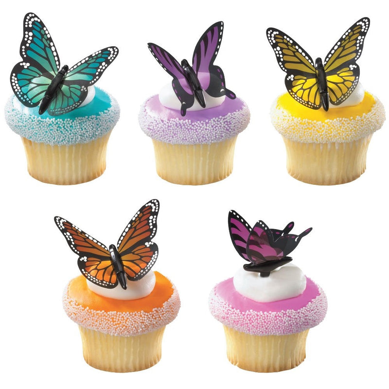 DecoPac Butterflies DecoPic Cupcake Picks (12 Count)