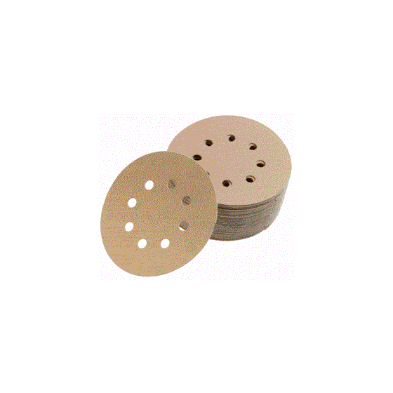 Mirka 23-615-150 5" 8-Hole 150 Grit Dustless Hook & Loop Sanding Discs - 50 Pack