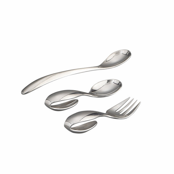 Nambe Baby Feeding Set – Loop Spoon, Loop Fork, and Feeding Spoon