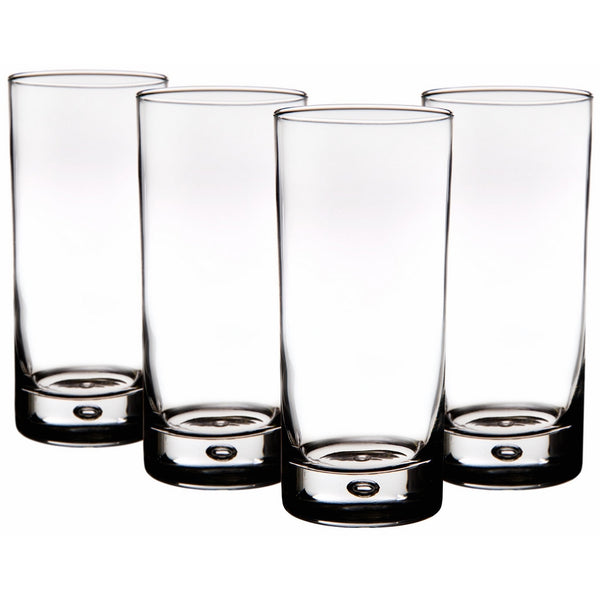 Home Essentials Red Series Bubble 17oz Highball Glass, Set of 4