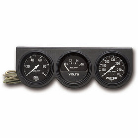 Auto Meter 2398 Autogage Black Console Oil/Volt/Water Gauge
