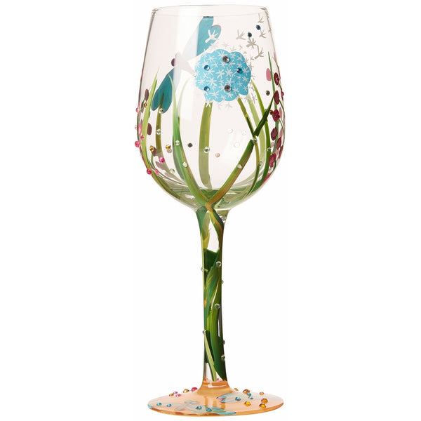 Lolita Dragonfly Summer Artisan Painted Wine Glass Gift