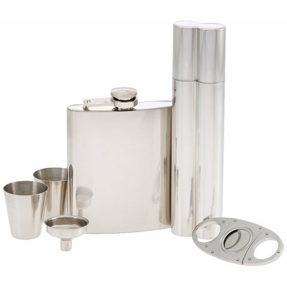 Gorham That's Entertainment Flask/Cigar Set, 5-Piece