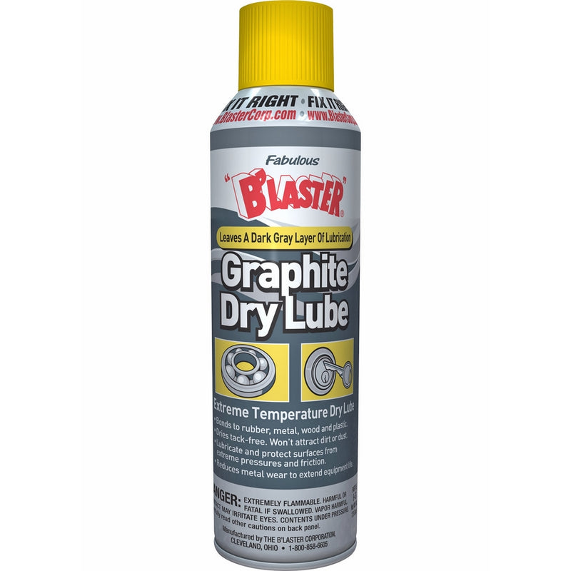 B'laster 8-GS-12PK Industrial Graphite Dry Lubricant - 5.5-Ounces - Case of 12