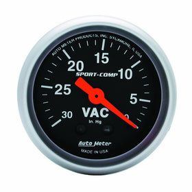 Auto Meter 3384 Sport-Comp Mechanical Vacuum Gauge