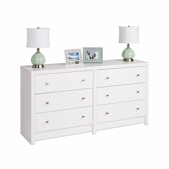 Prepac WDBR-0560-1 Calla 6-Drawer Dresser, White