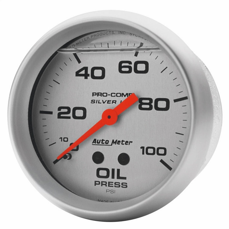 Auto Meter 4621 Silver LFGs Oil Pressure Gauge