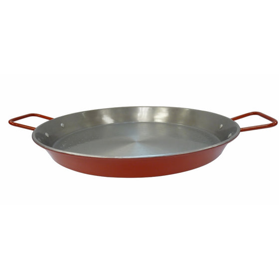 IMUSA USA CAR-52031T NonCoated Aluminized Paella Pan 15-Inch, Red