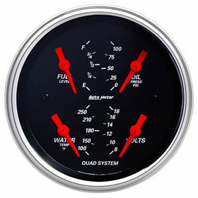 Auto Meter 1412 Designer Black Quad Gauge