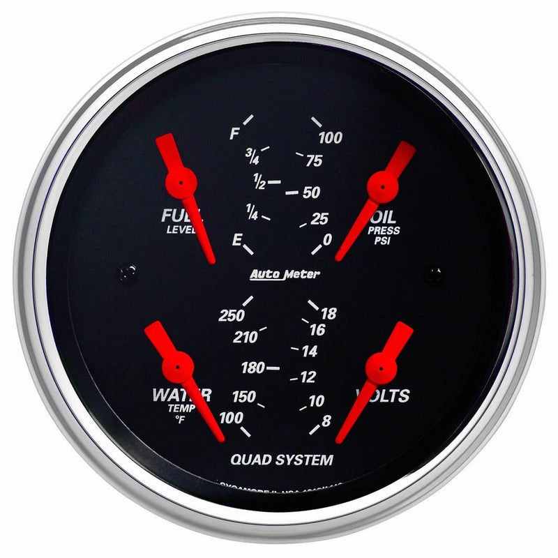 Auto Meter 1412 Designer Black Quad Gauge