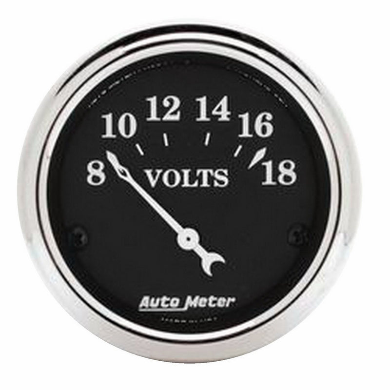 Auto Meter 1791 Old Tyme Black Voltmeter Gauge