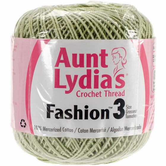 Coats Crochet Aunt Lydia's Fashion Crochet, Cotton Size 3, Lime