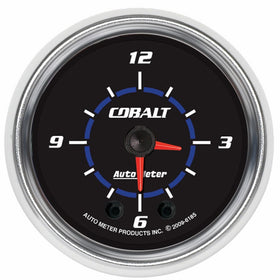 Auto Meter 6185 Cobalt 2" Analog Illuminated Clock Gauge