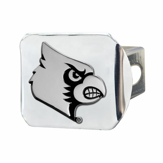 FANMATS NCAA University of Louisville Cardinals Chrome Hitch Cover